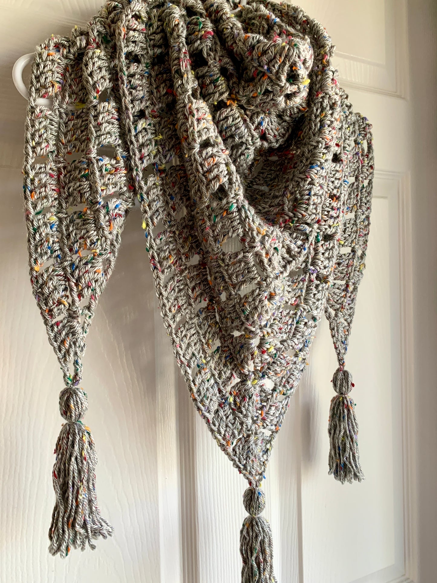 Stoney Tweed Handmade Crochet Wrap - Shawl - Scarf