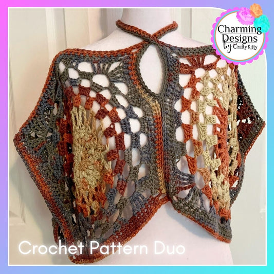 Go With The Flow Tank Top & Poncho Dual Crochet Pattern - DIGITAL DOWNLOAD ONLY