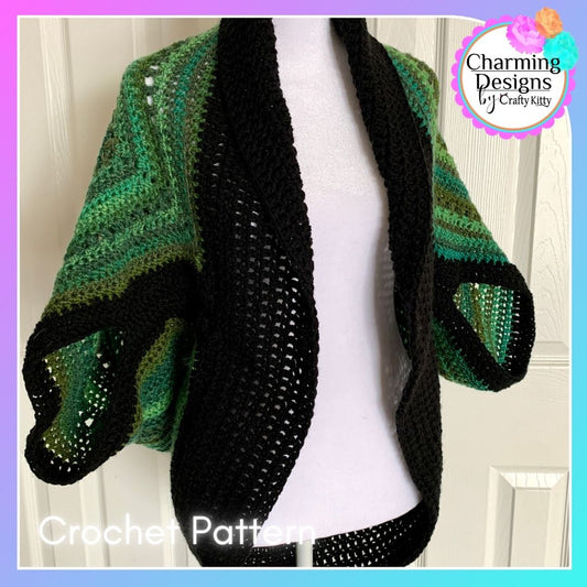 Puff Stitch Slouchy Cardi Crochet Pattern - PATTERN ONLY - Crochet Pattern With Photos & Instructions