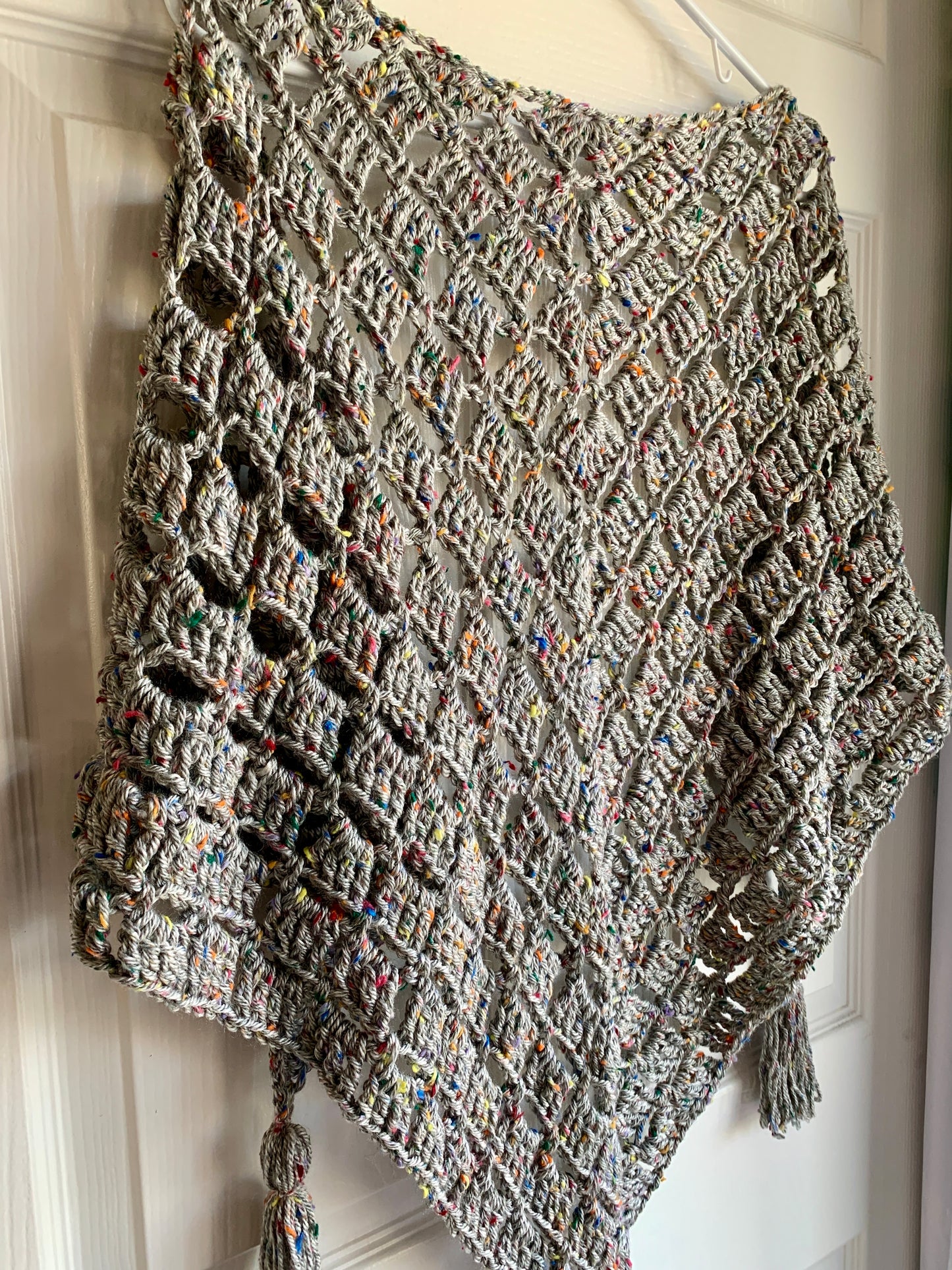 Stoney Tweed Handmade Crochet Wrap - Shawl - Scarf