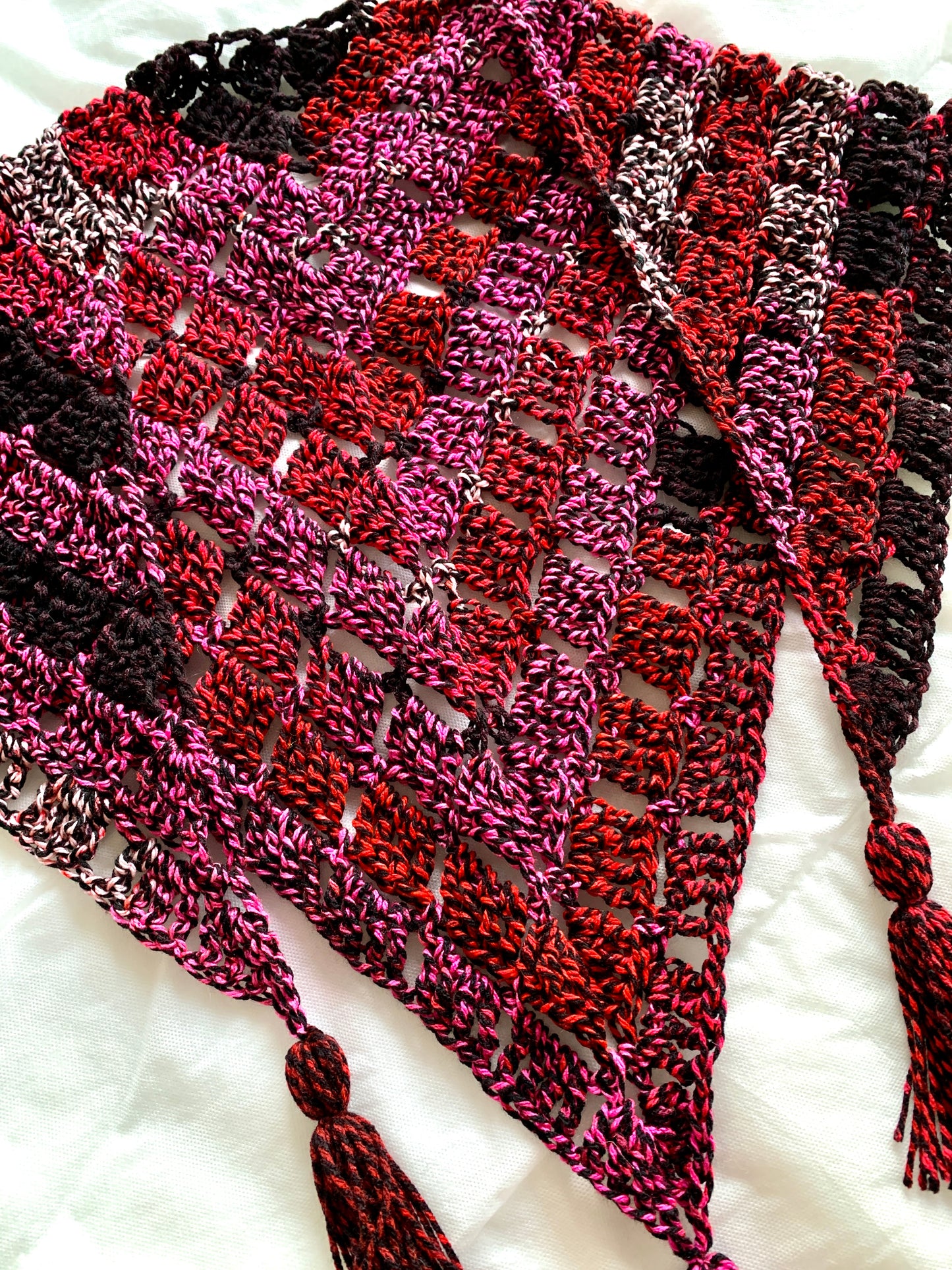 Valentine Handmade Crochet Wrap - Shawl - Scarf