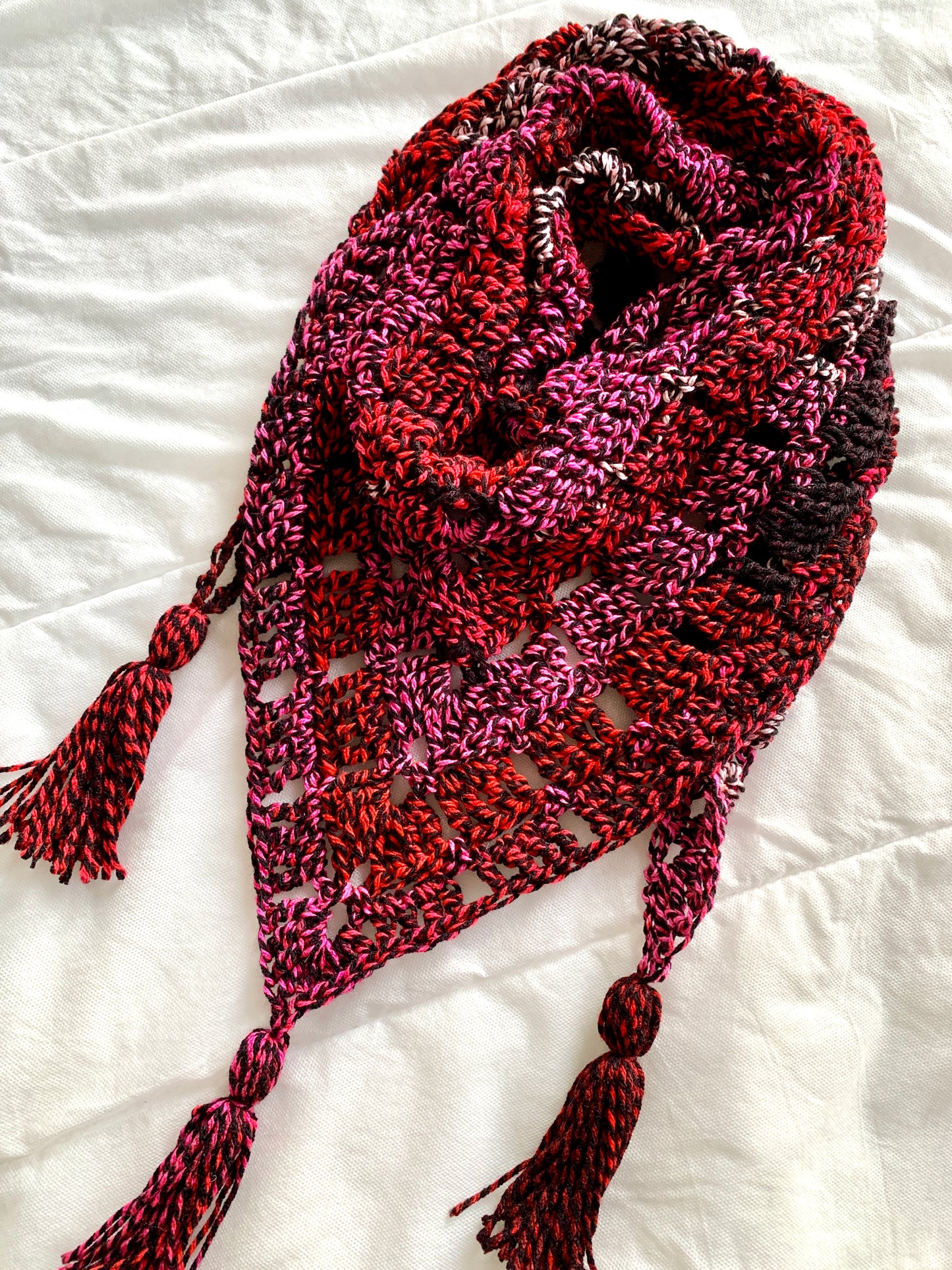 Valentine Handmade Crochet Wrap - Shawl - Scarf