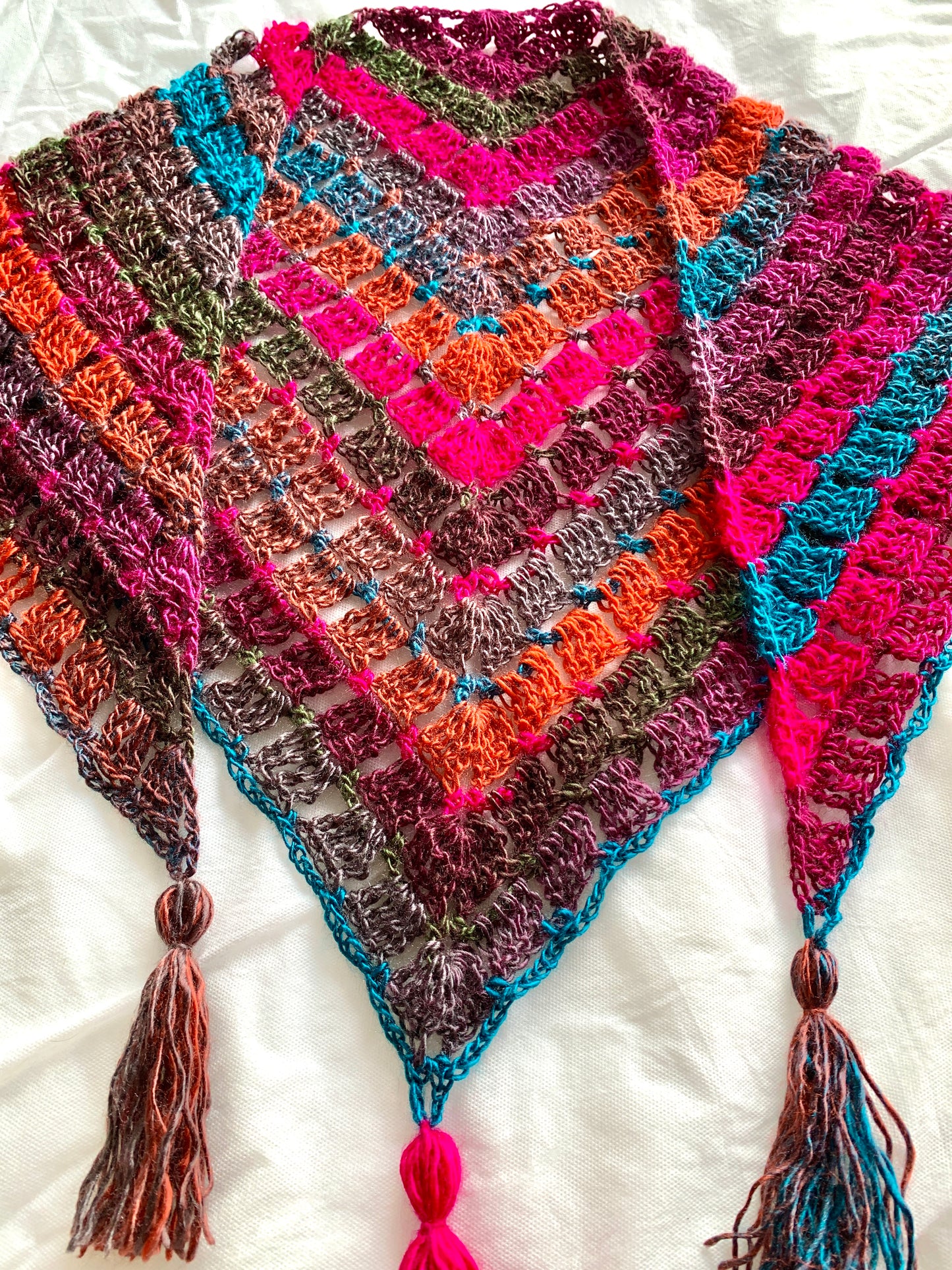 Block Stitch Shawl/Scarf Crochet Pattern - PATTERN ONLY - Crochet Pattern With Photos & Instructions