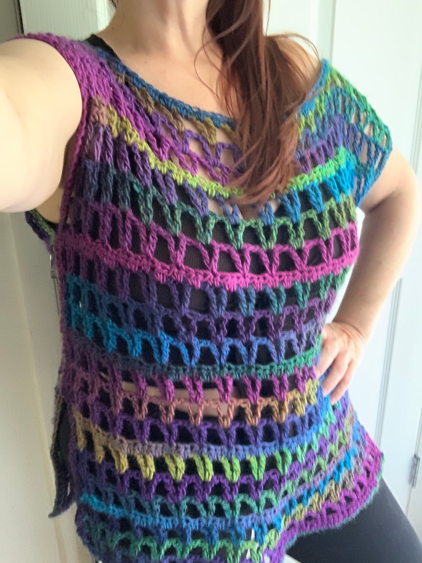 Mesh Top Crochet Pattern - PATTERN ONLY - Crochet Pattern With Photos & Instructions