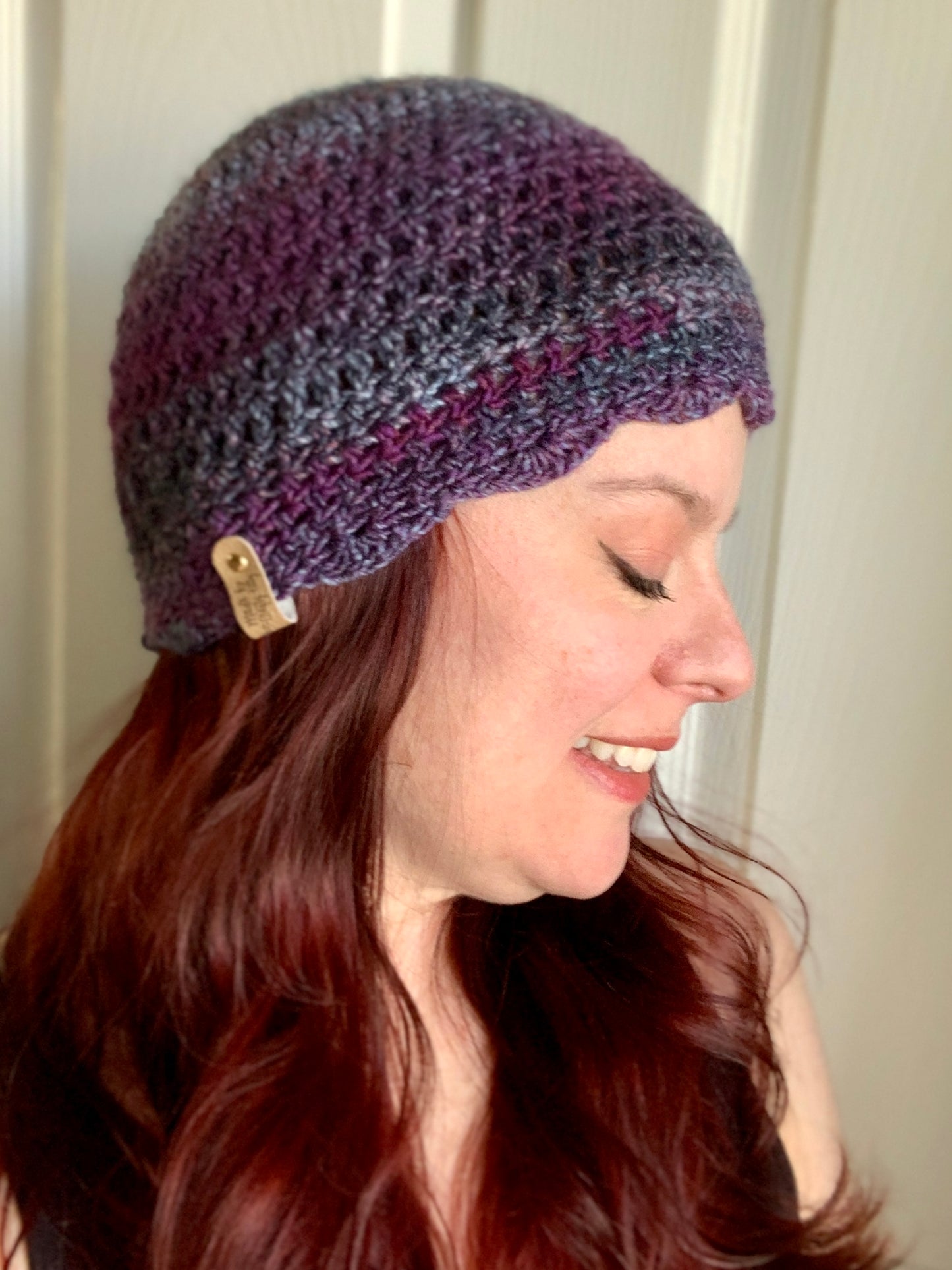 Scalloped Edge Beanie with Flower Accents - PATTERN ONLY - Crochet Pattern With Photos & Instructions