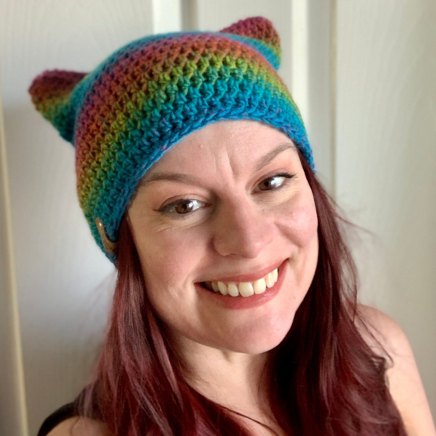 Square Kitty Beanie Crochet Pattern - Pattern Download Only - PDF Download