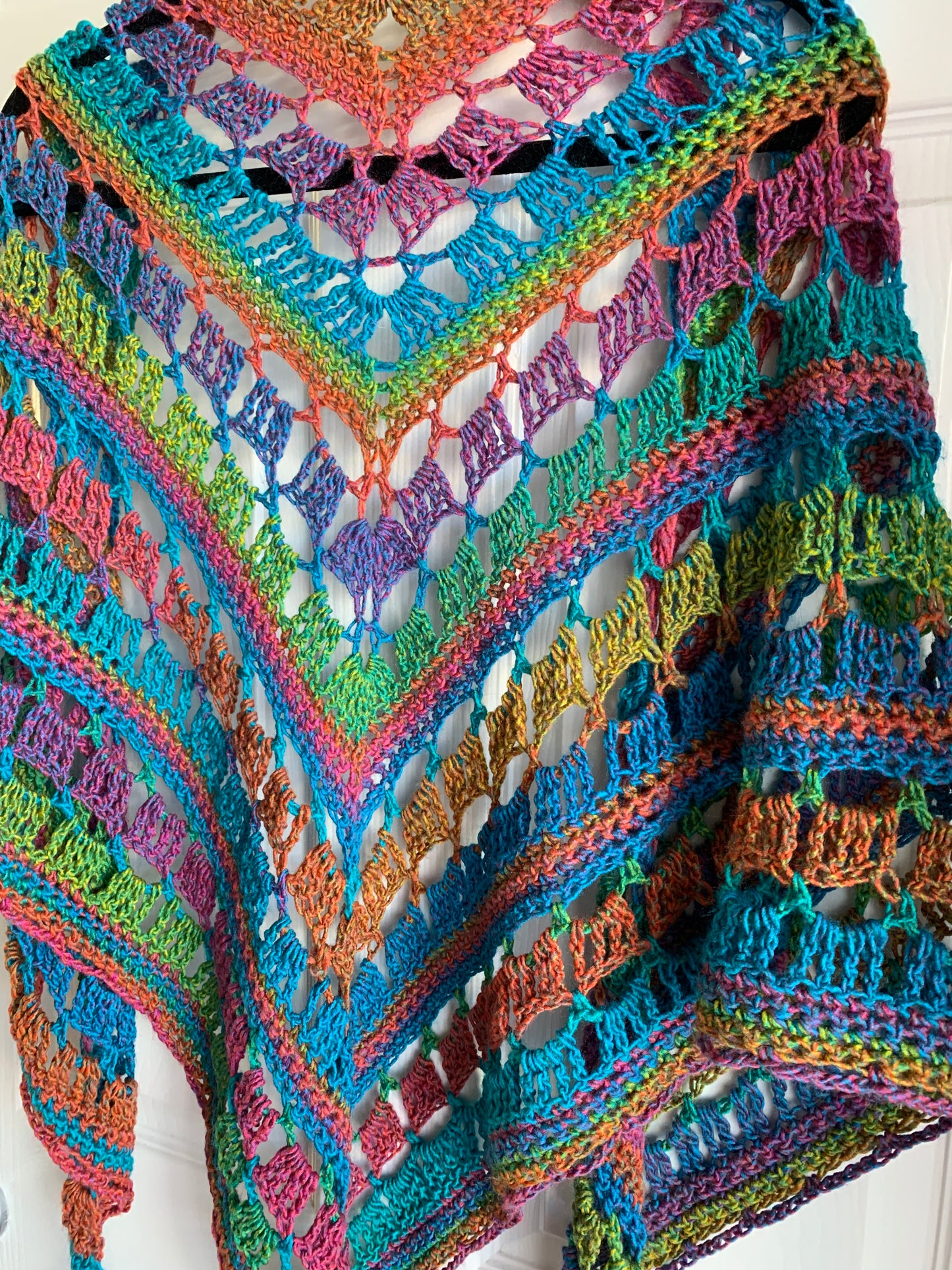 Rainbow Sprinkles Handmade Crochet Wrap - Shawl - Scarf