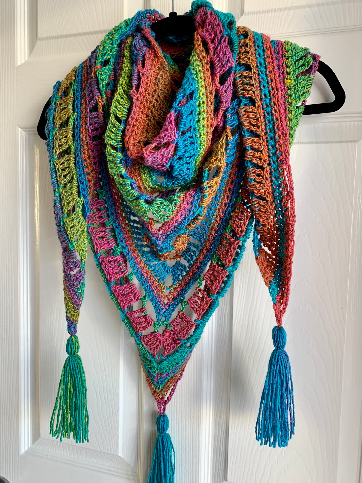 Rainbow Sprinkles Handmade Crochet Wrap - Shawl - Scarf