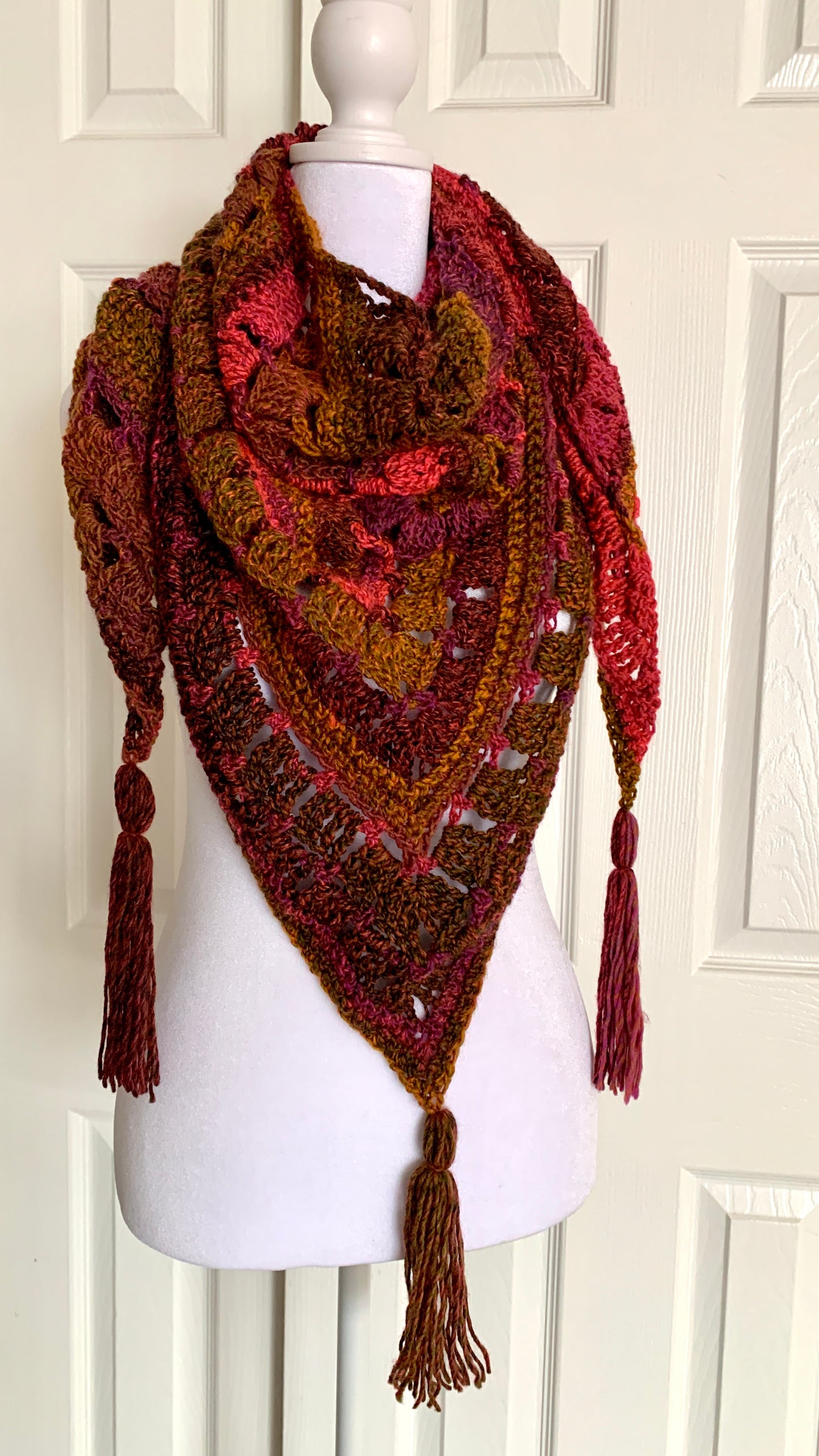 Blocks and Borders Shawl/Scarf Crochet Pattern - PATTERN ONLY - Crochet Pattern With Photos & Instructions