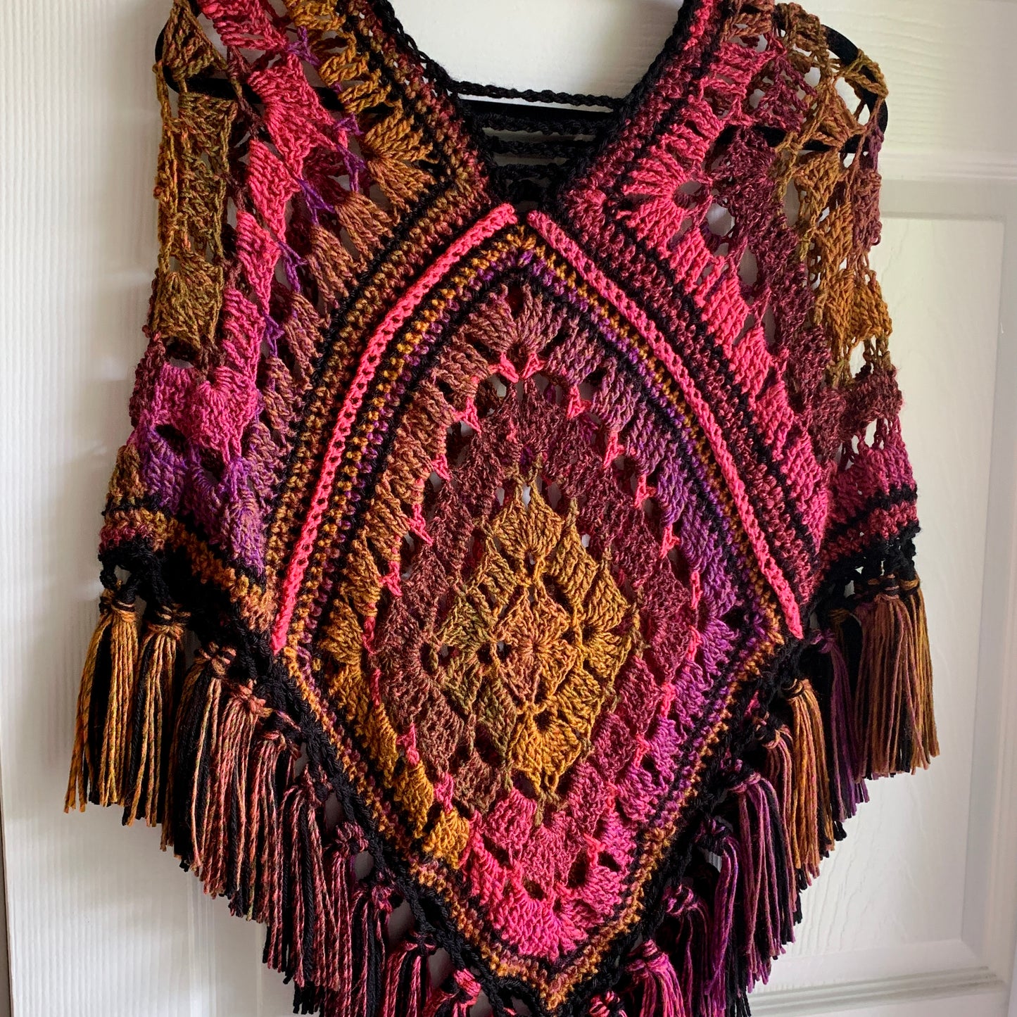 Marmalade Crocheted Poncho - Handmade Poncho