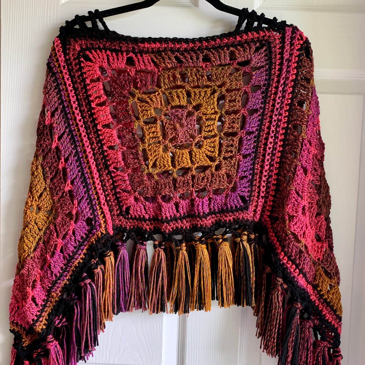 Marmalade Crocheted Poncho - Handmade Poncho