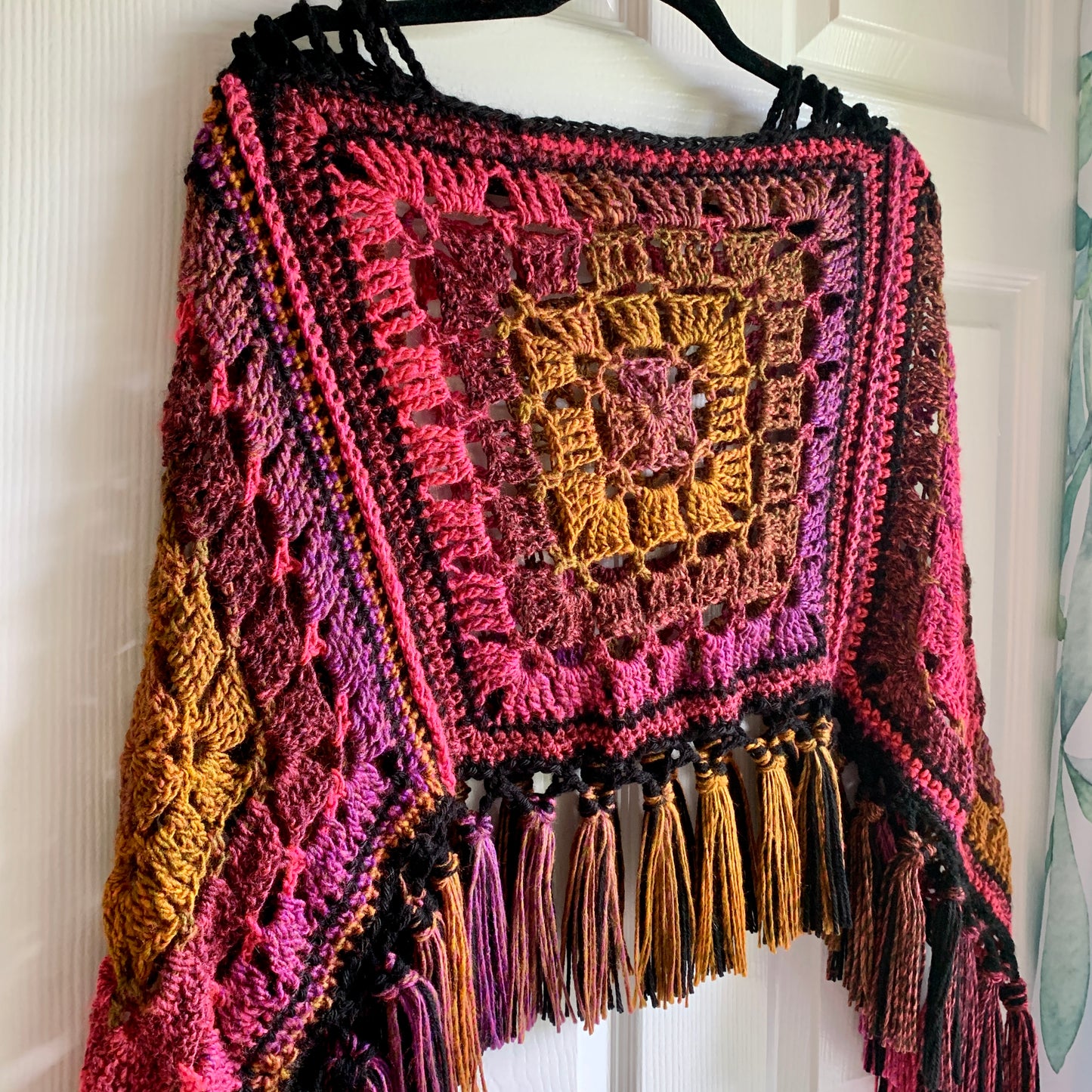 Marmalade Crocheted Poncho - Handmade Poncho