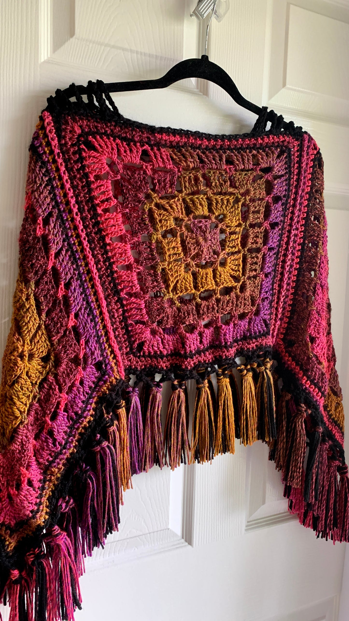 Marmalade Crocheted Poncho - Handmade Poncho