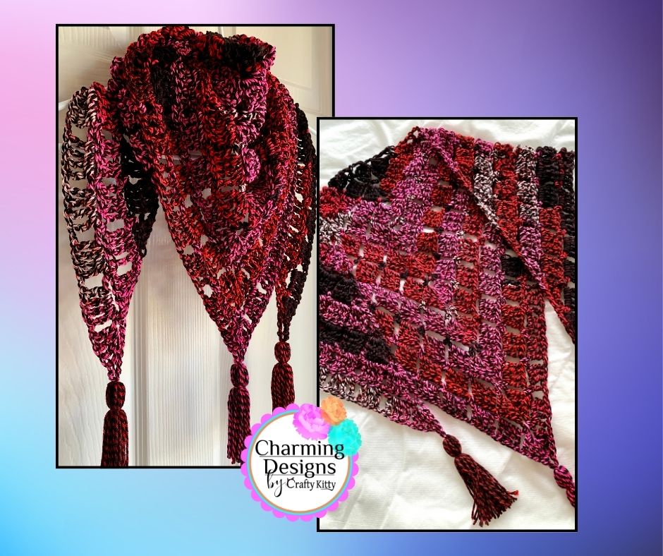 Block Stitch Shawl/Scarf Crochet Pattern - PATTERN ONLY - Crochet Pattern With Photos & Instructions