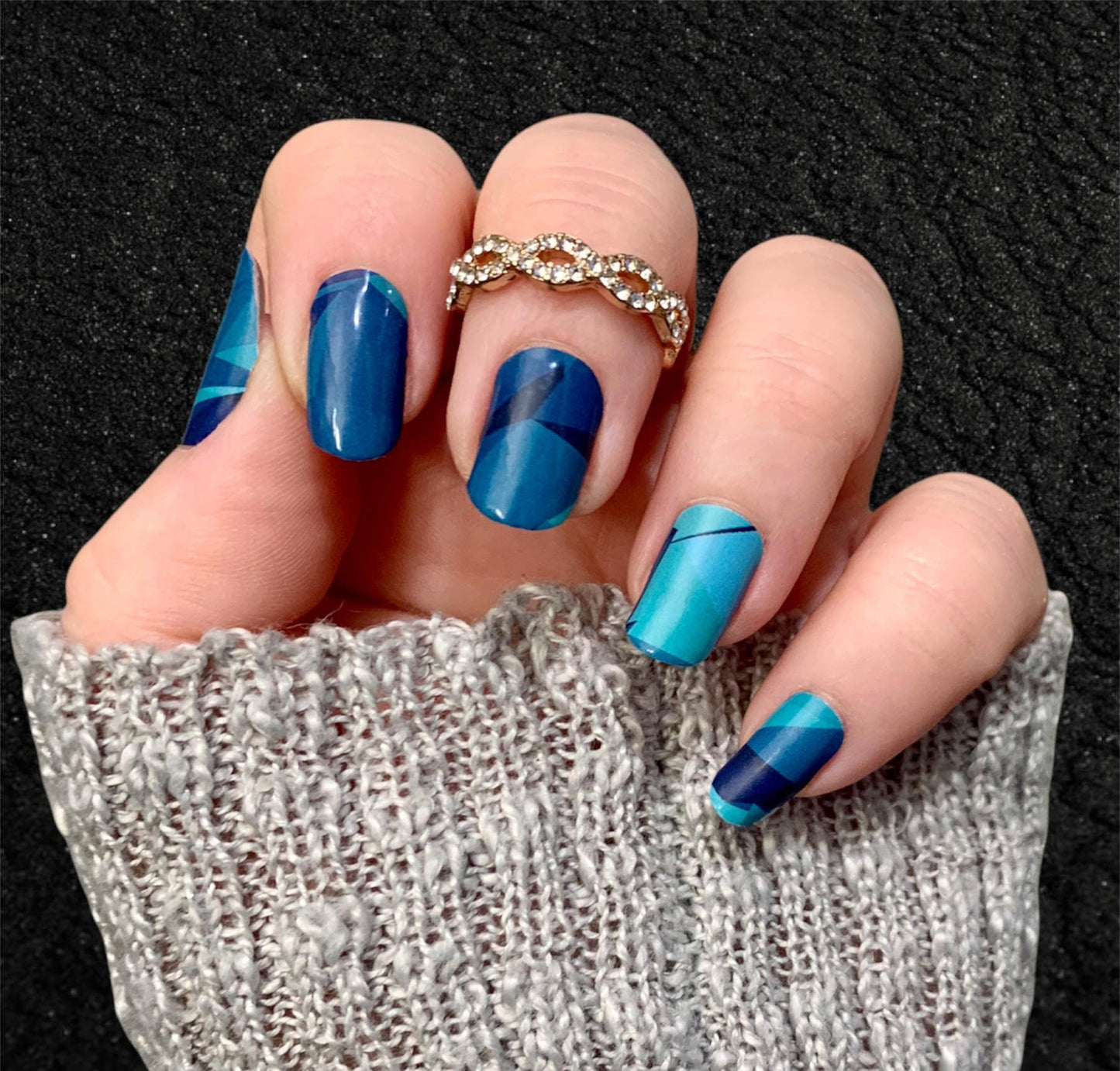 Shades of Blue - Nail Polish Wrap - Nail Polish Sticker - Nail Art - Nail Wrap