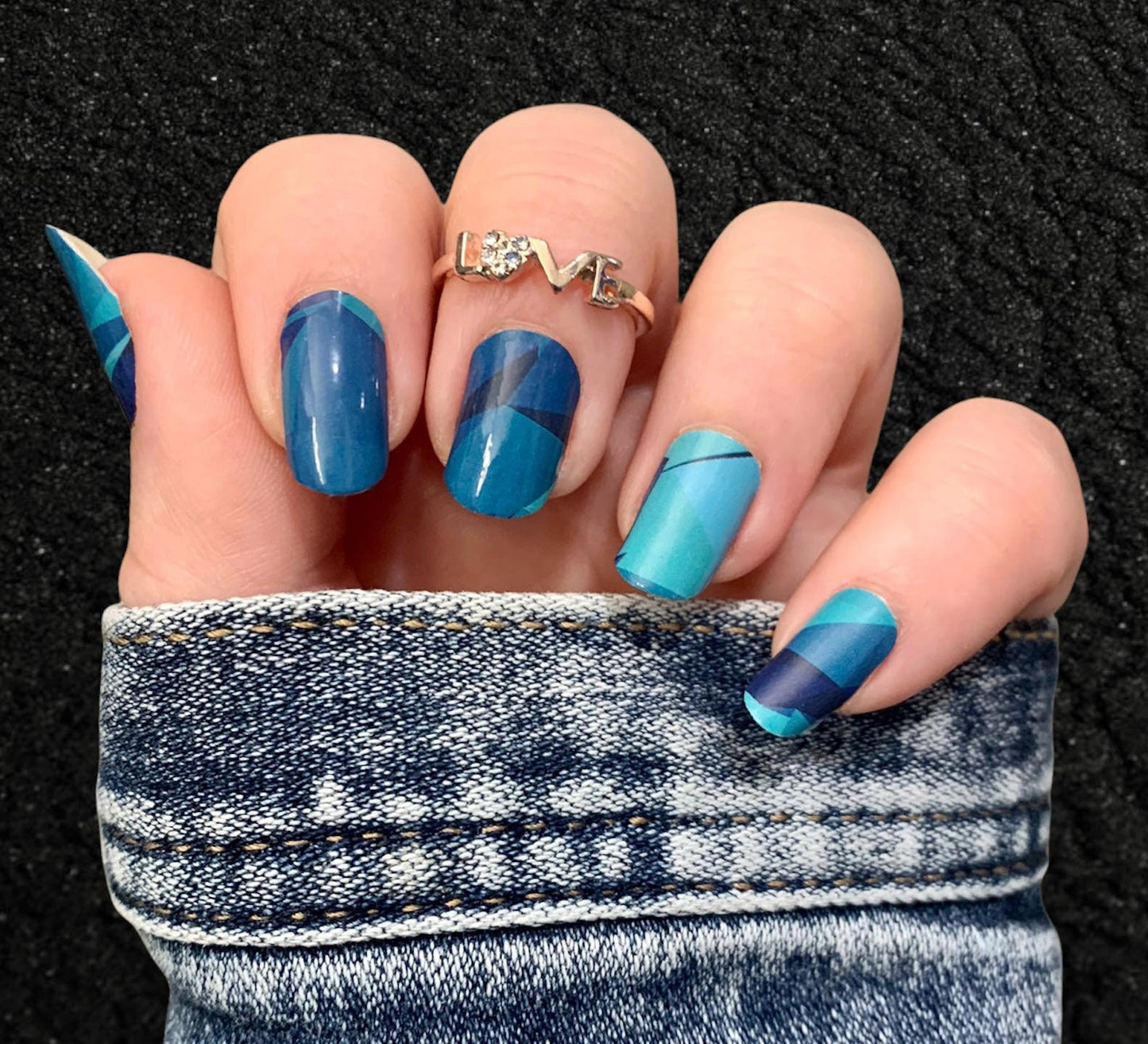 Shades of Blue - Nail Polish Wrap - Nail Polish Sticker - Nail Art - Nail Wrap