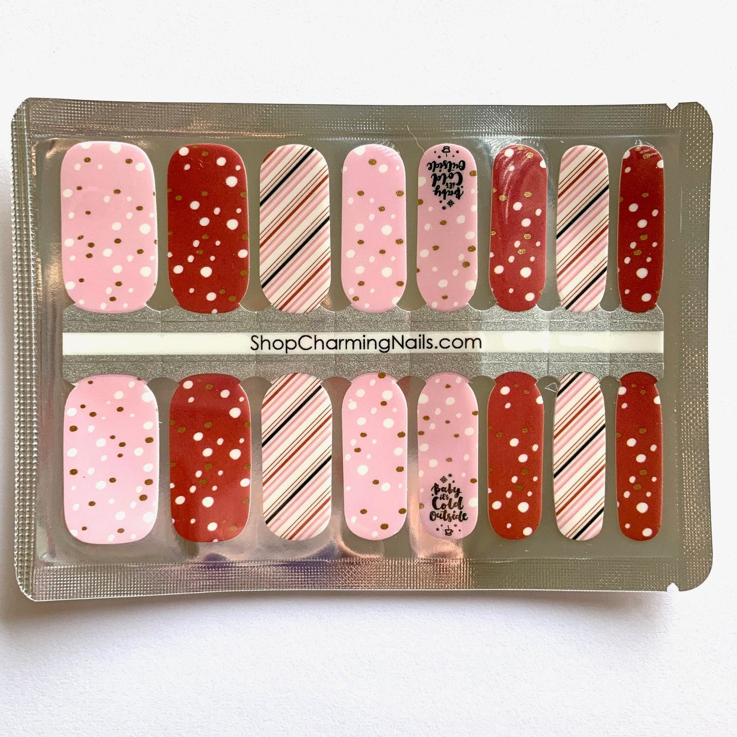 Winter Pink - Nail Polish Wrap - Nail Polish Sticker - Nail Art - Nail Wrap