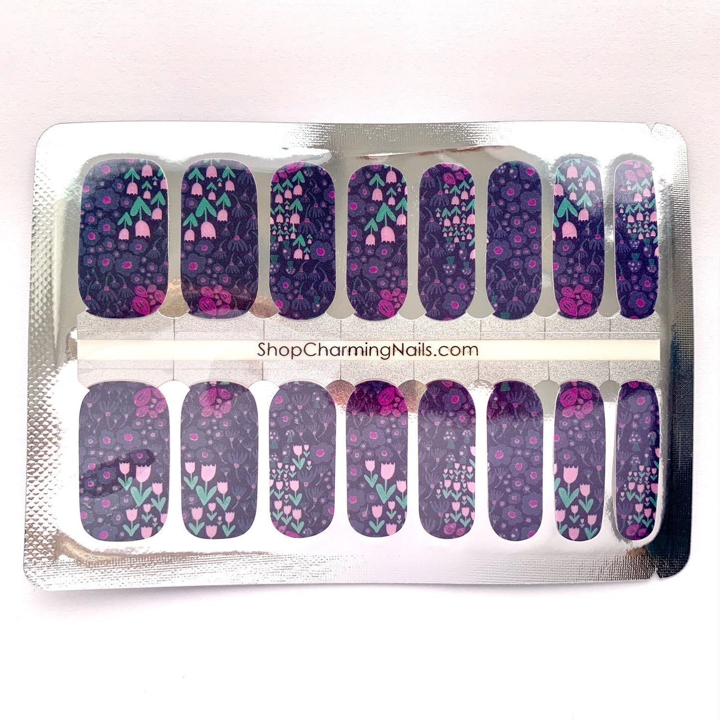 Purple Tulips - Nail Wrap - Nail Sticker - DIY Nails - Stick On Nail Polish