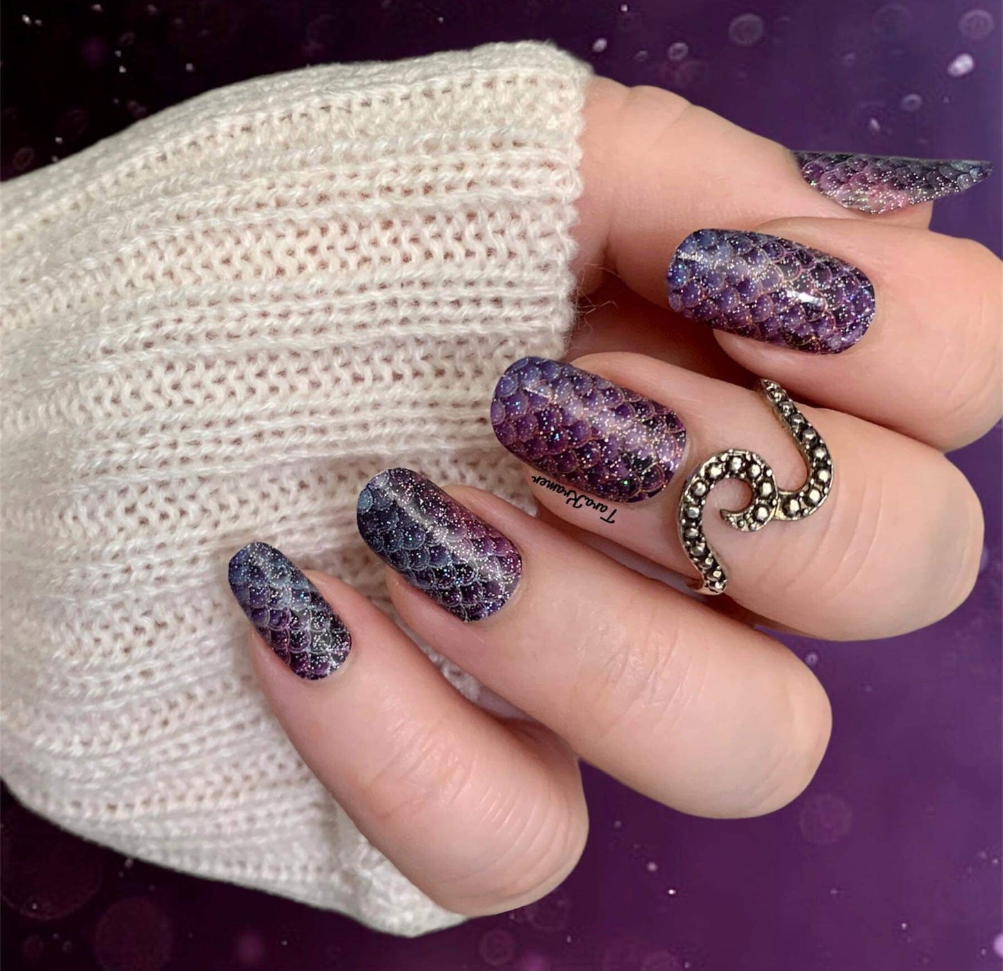 Mermaid Glitter - Nail Polish Wrap - Nail Polish Sticker - Peel and Stick Nails - Nail Wrap