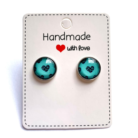 Mint To Be Together Cabochon Earrings