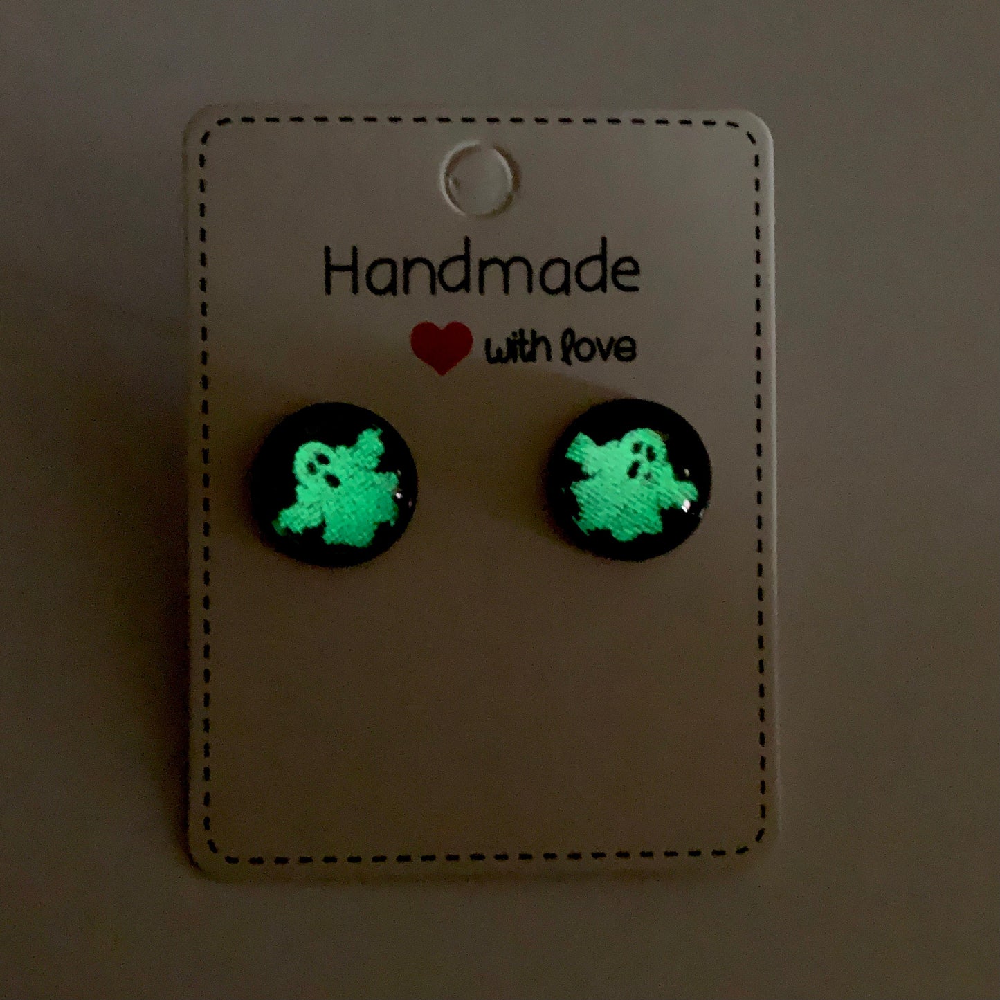 Haunt - Glow In The Dark Cabochon Earrings