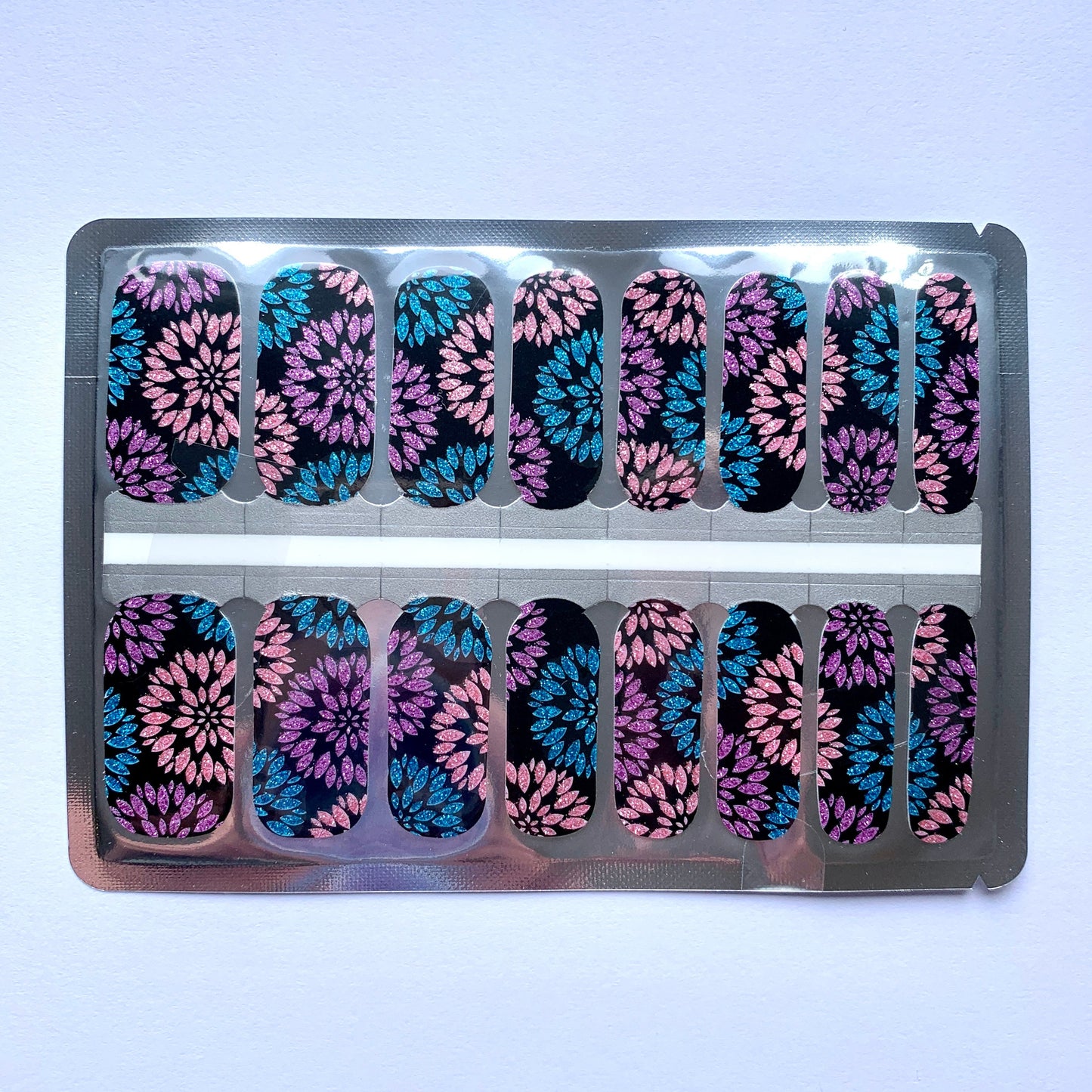 Delightful Dahlias - Nail Polish Wrap - Nail Polish Sticker - Peel and Stick Nails - Nail Wrap