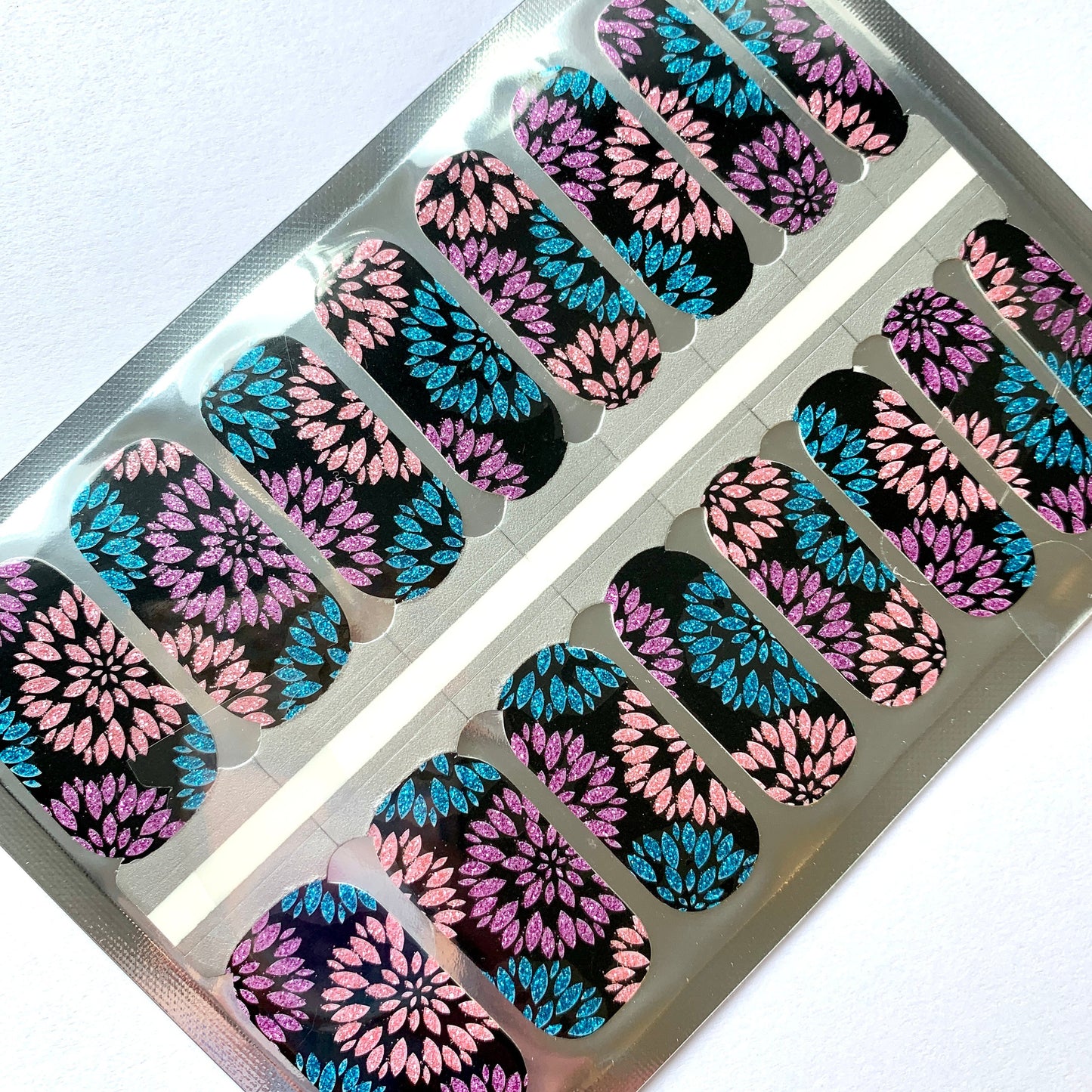 Delightful Dahlias - Nail Polish Wrap - Nail Polish Sticker - Peel and Stick Nails - Nail Wrap