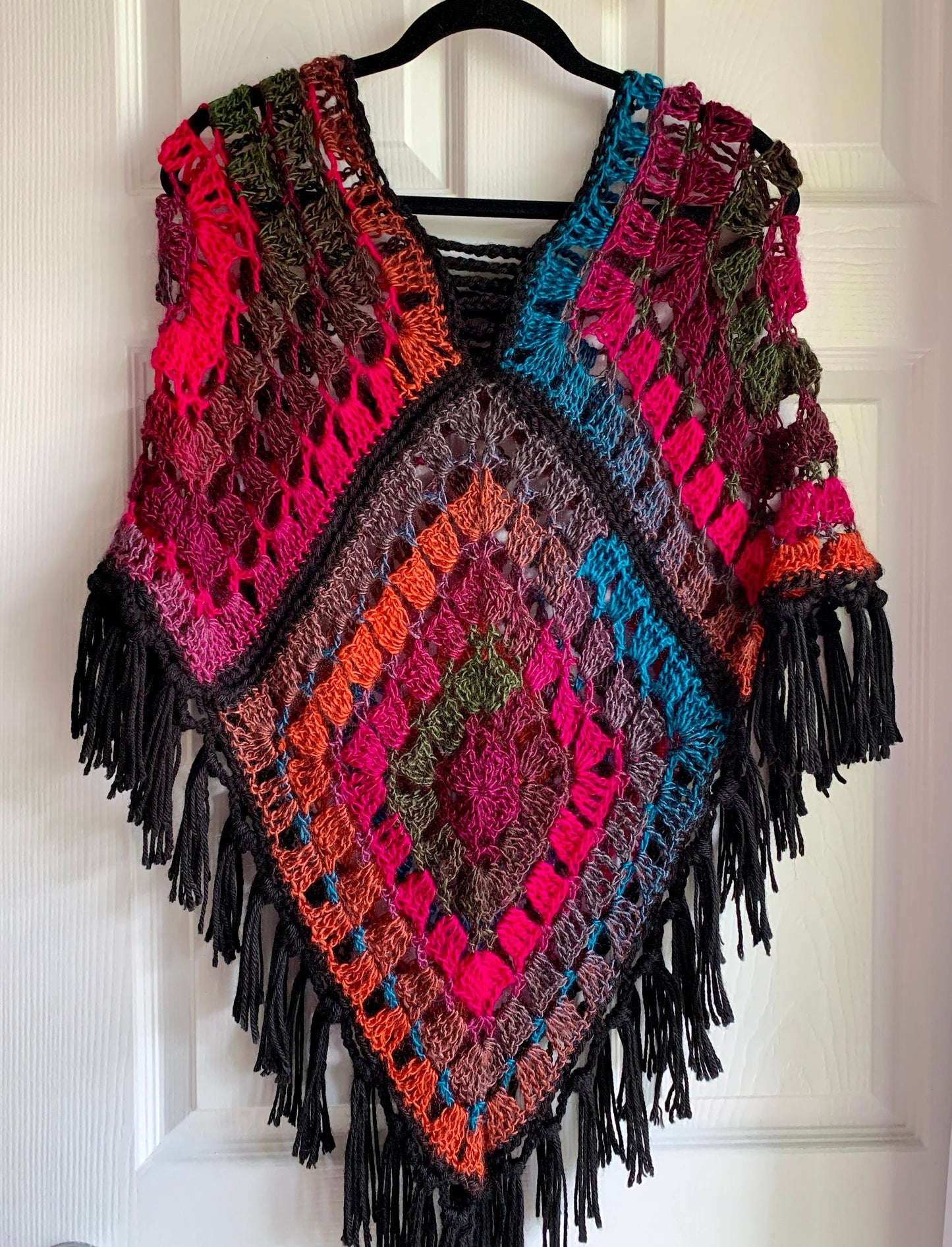 Ladder Strap Poncho Crochet Pattern - PATTERN ONLY - Crochet Pattern With Photos & Instructions