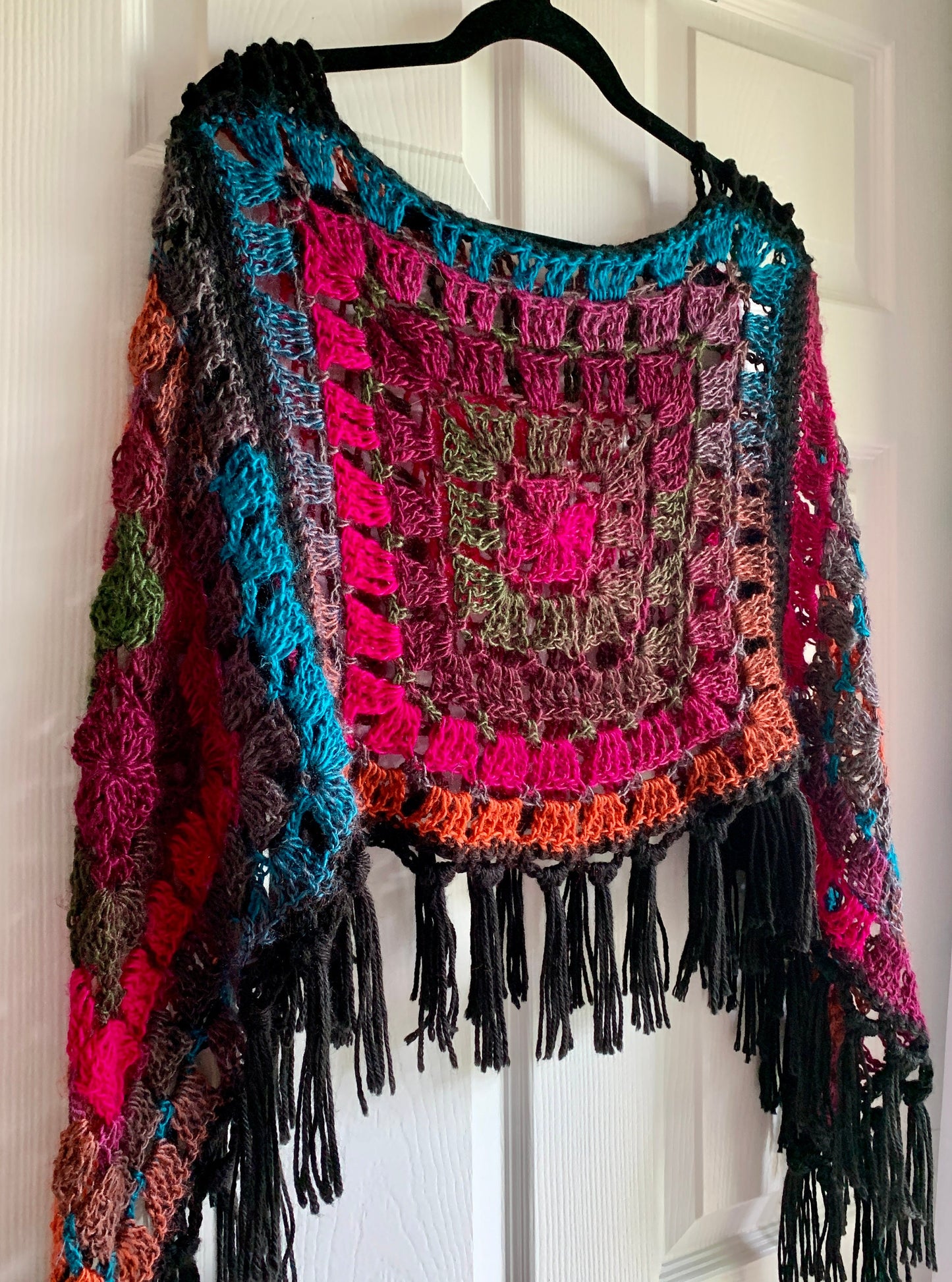 Ladder Strap Poncho Crochet Pattern - PATTERN ONLY - Crochet Pattern With Photos & Instructions