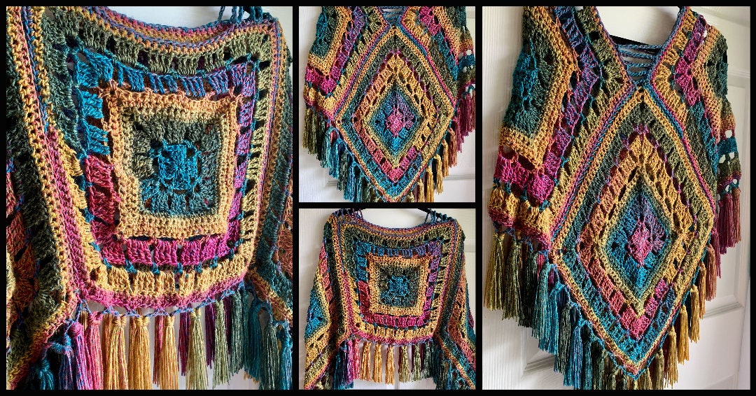 Pattern Trio! Three Crochet Poncho Patterns - PATTERN ONLY - Crochet Pattern With Photos & Instructions