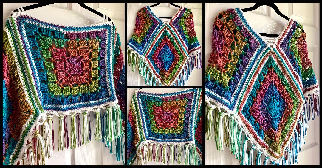 Pattern Trio! Three Crochet Poncho Patterns - PATTERN ONLY - Crochet Pattern With Photos & Instructions