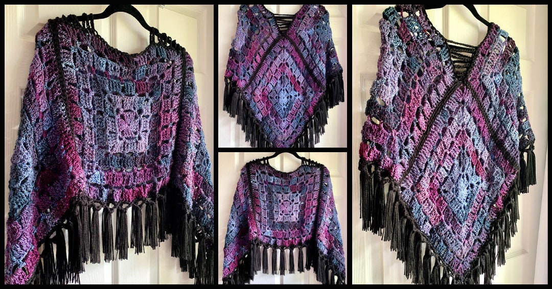 Pattern Trio! Three Crochet Poncho Patterns - PATTERN ONLY - Crochet Pattern With Photos & Instructions