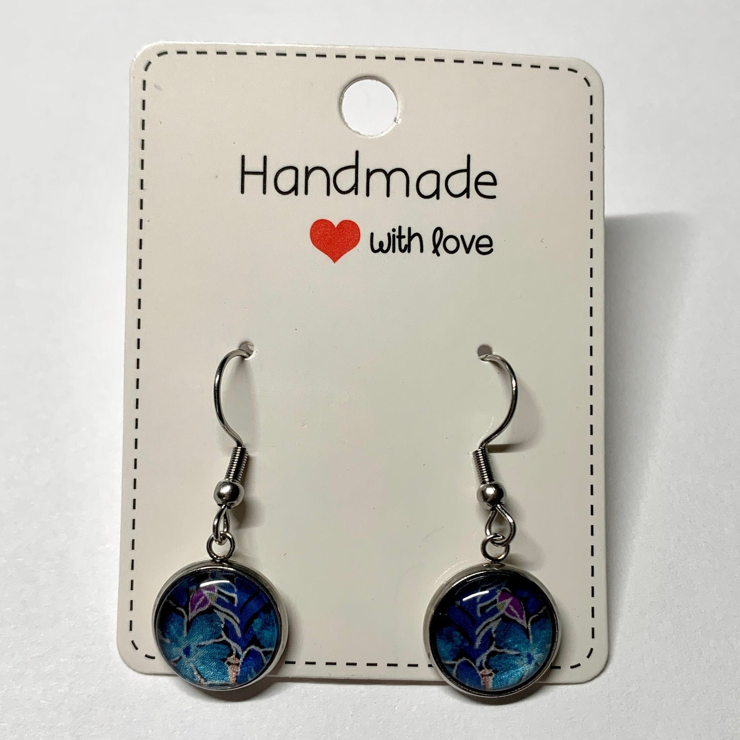 Blue Bouquet Glass Earrings