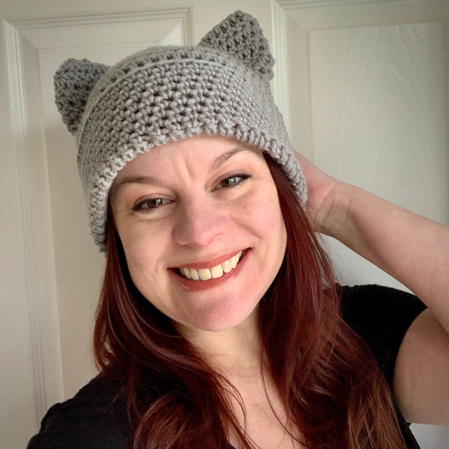 Kitty Ear Beanie Crochet Pattern - PATTERN ONLY - Crochet Pattern With Photos & Instructions