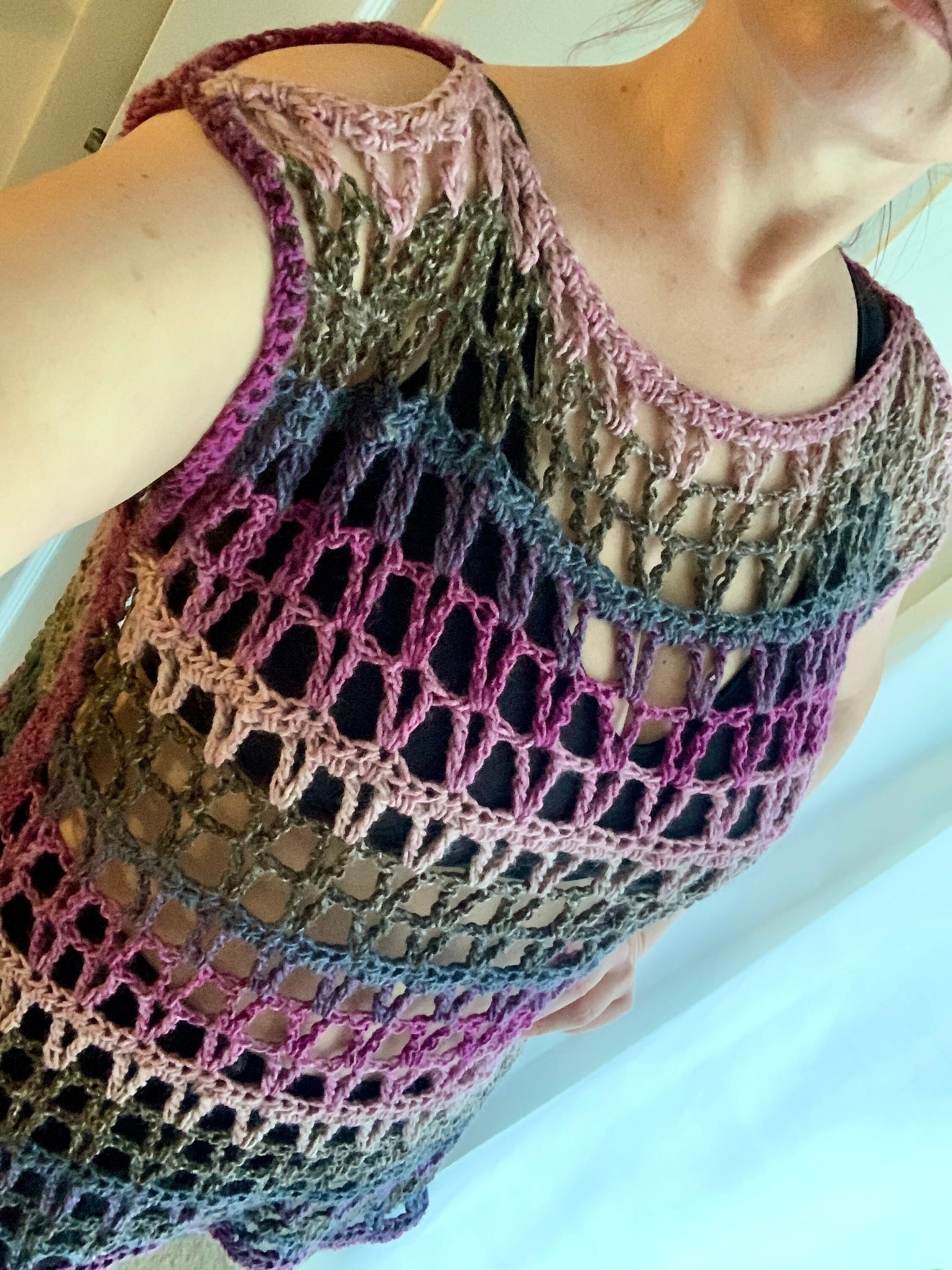 Mesh Top Crochet Pattern - PATTERN ONLY - Crochet Pattern With Photos & Instructions