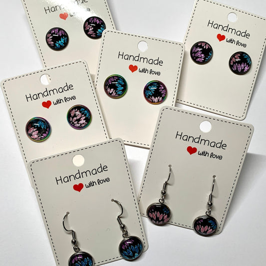 Dahlia Petals Glass Earrings - Choice of Earring Back